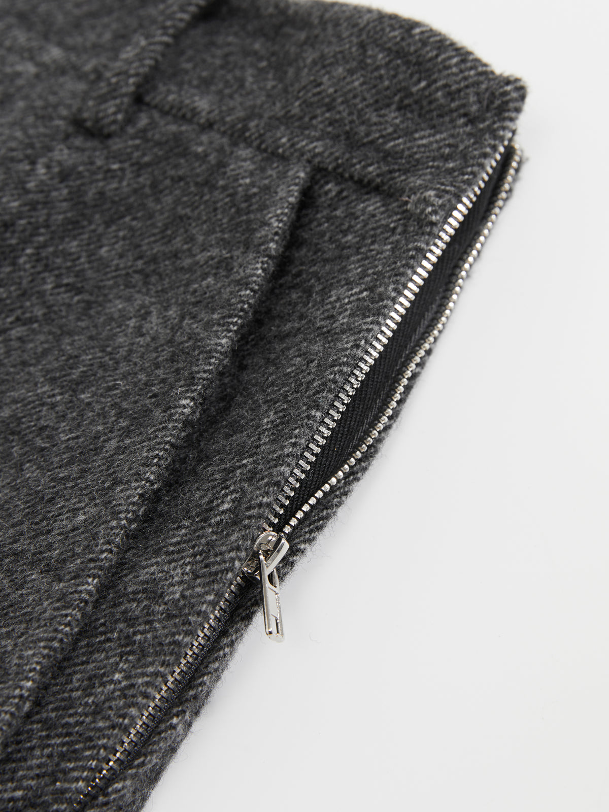 Paneled Wool-Blend Straight Skirt
