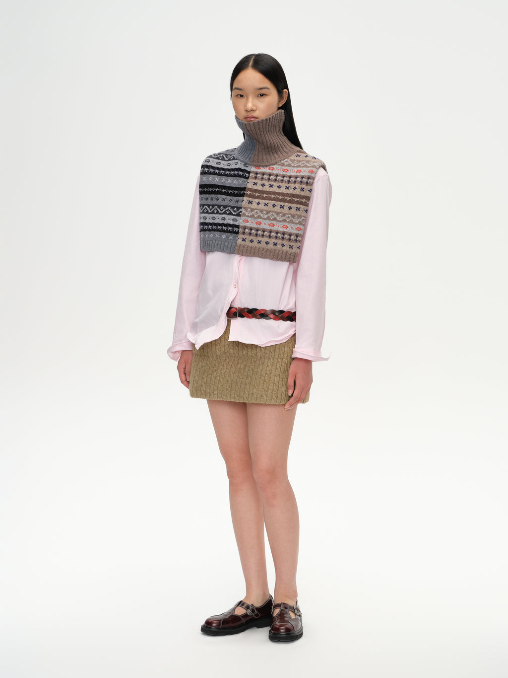 Cable-Knit Down Skirt