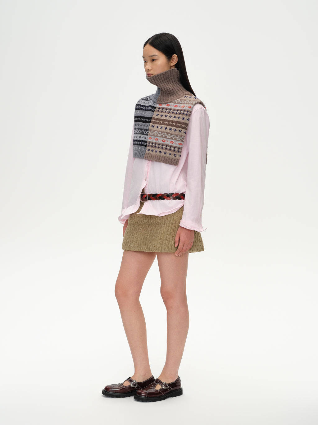 Cable-Knit Down Skirt