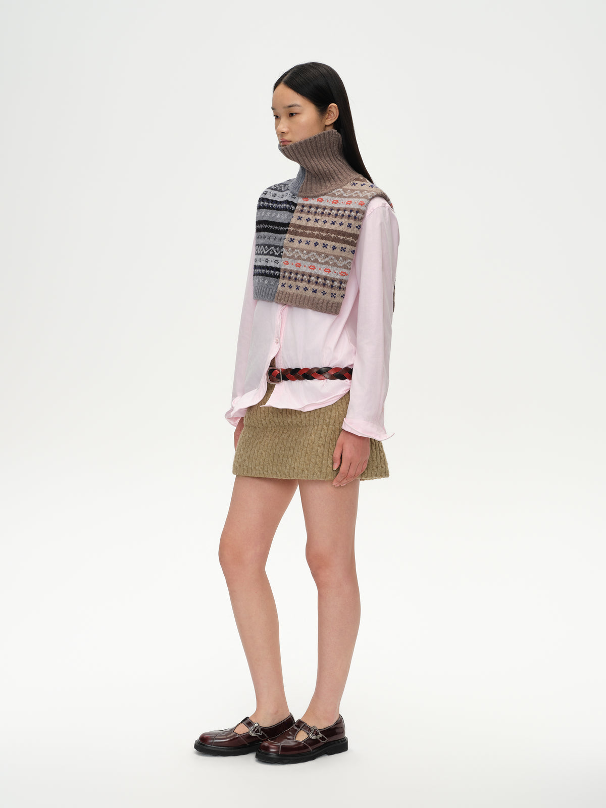 Cable-Knit Down Skirt