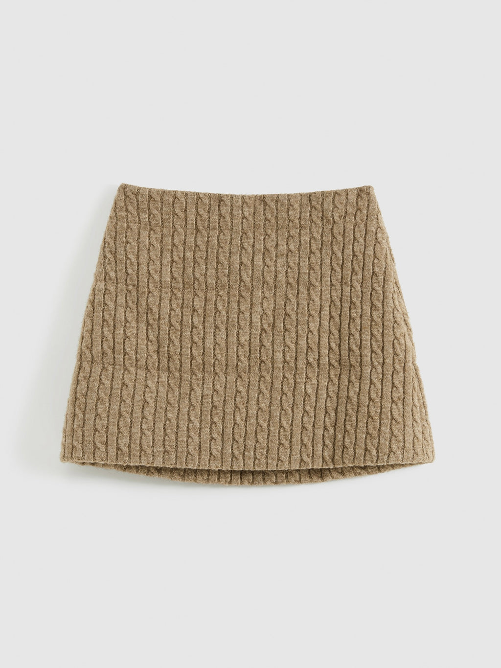 Cable-Knit Down Skirt