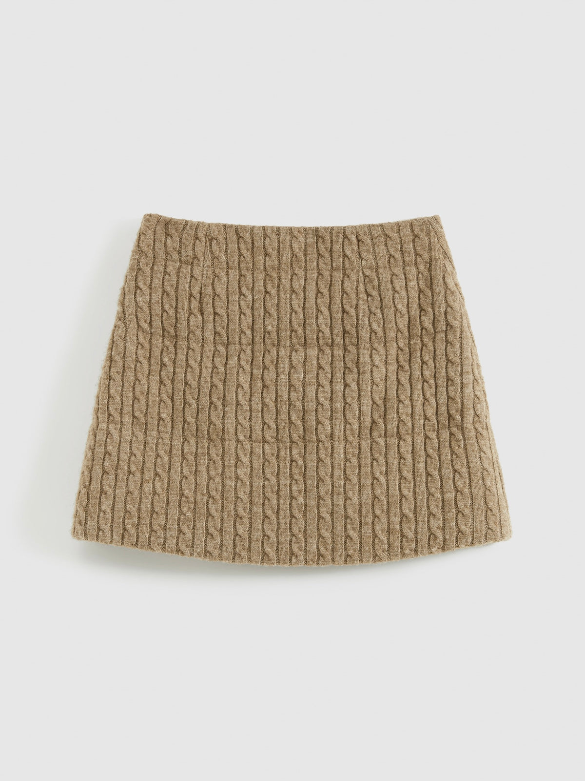 Cable-Knit Down Skirt