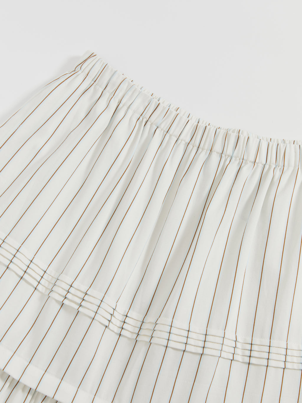 Pleated striped skirt