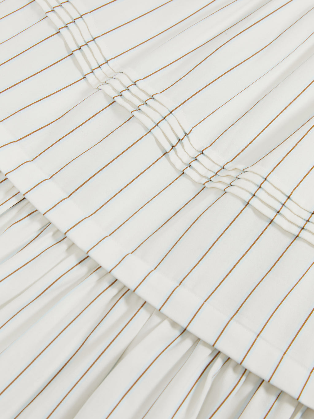 Pleated striped skirt
