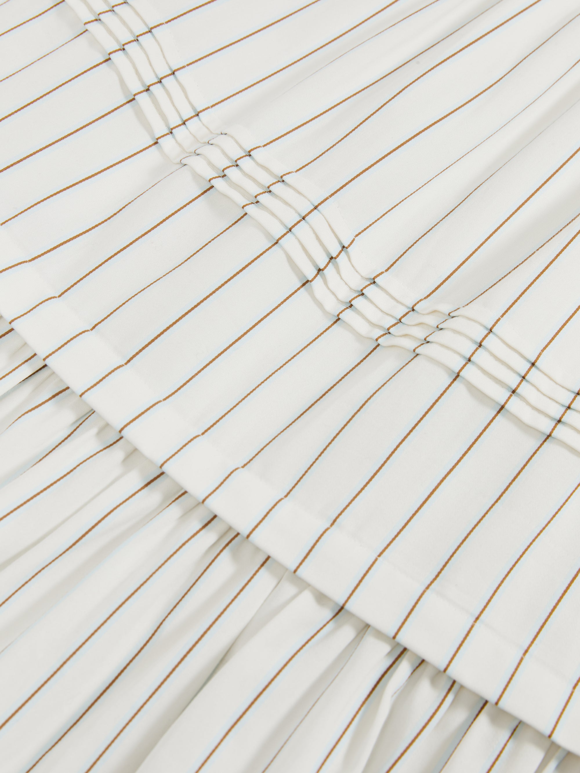 Pleated striped skirt
