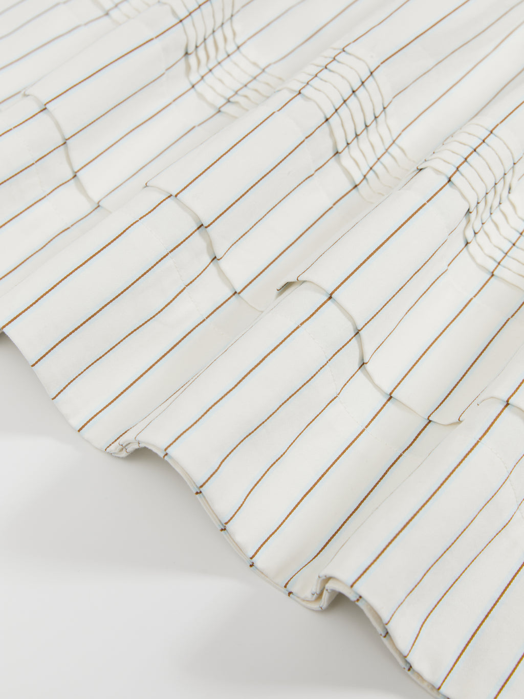 Pleated striped skirt