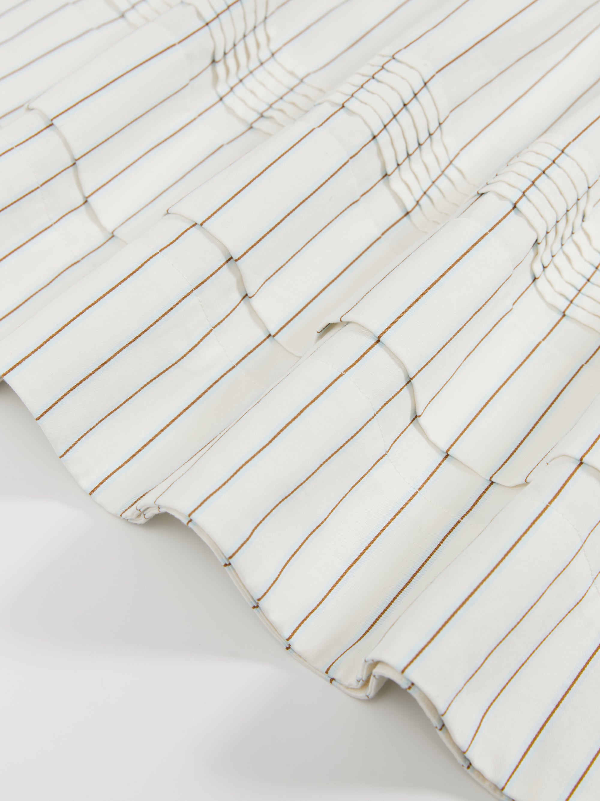 Pleated striped skirt