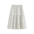 Pleated striped skirt