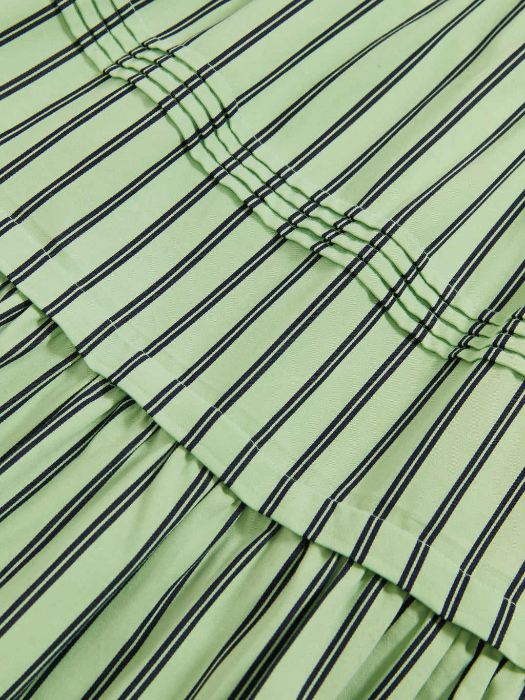 Pleated striped skirt