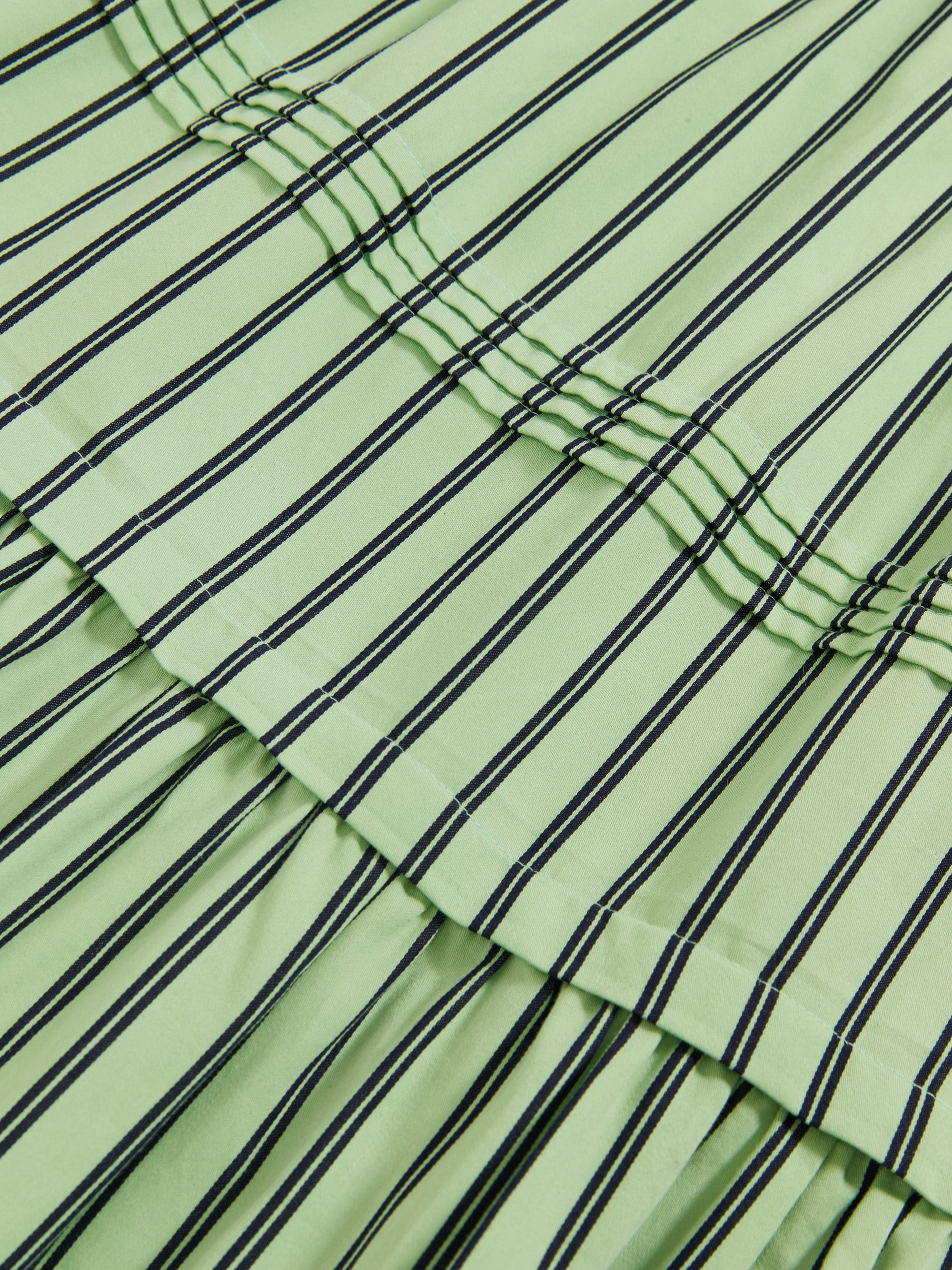 Pleated striped skirt