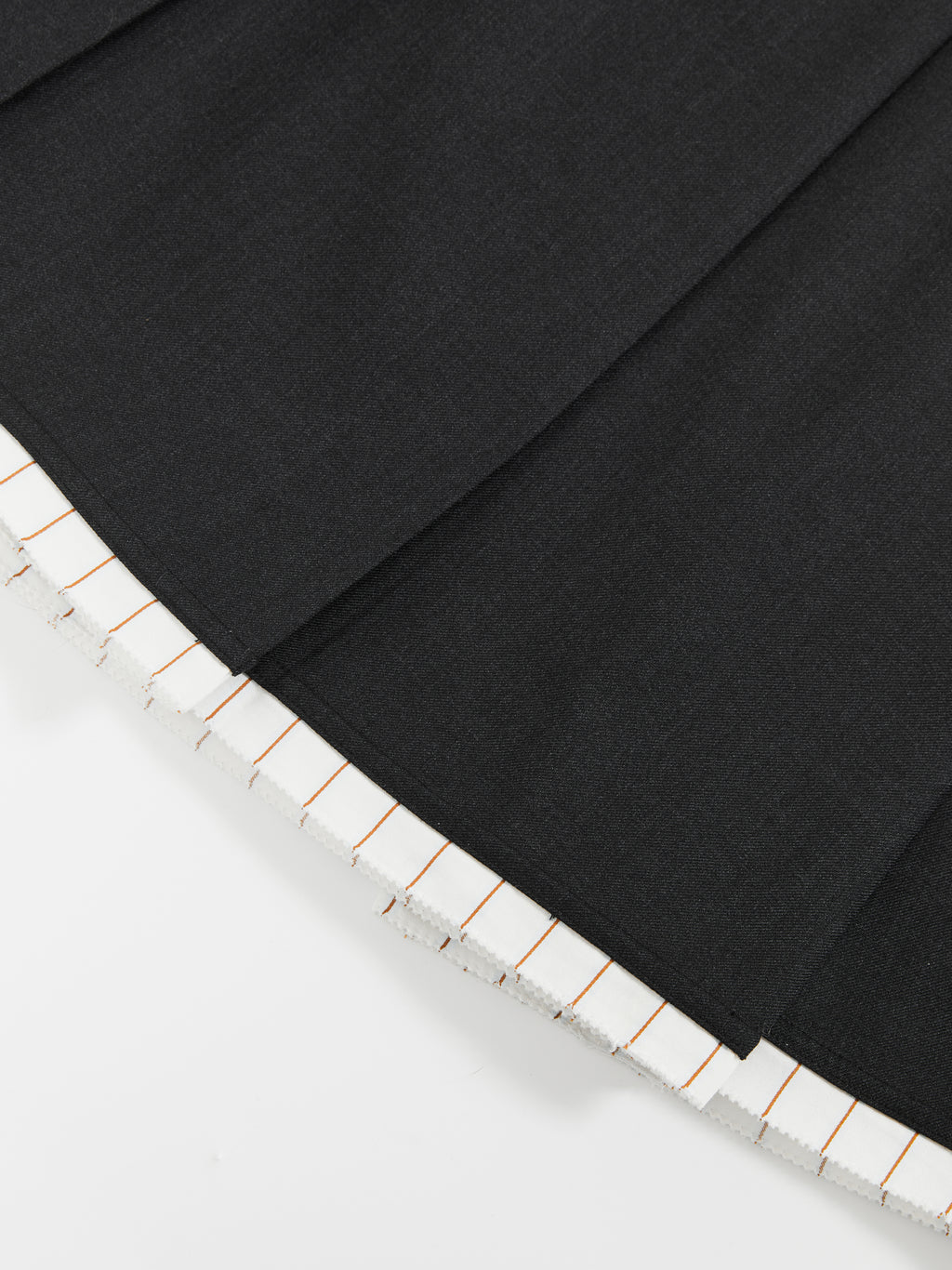 Slanting Pleated Midi Skirt