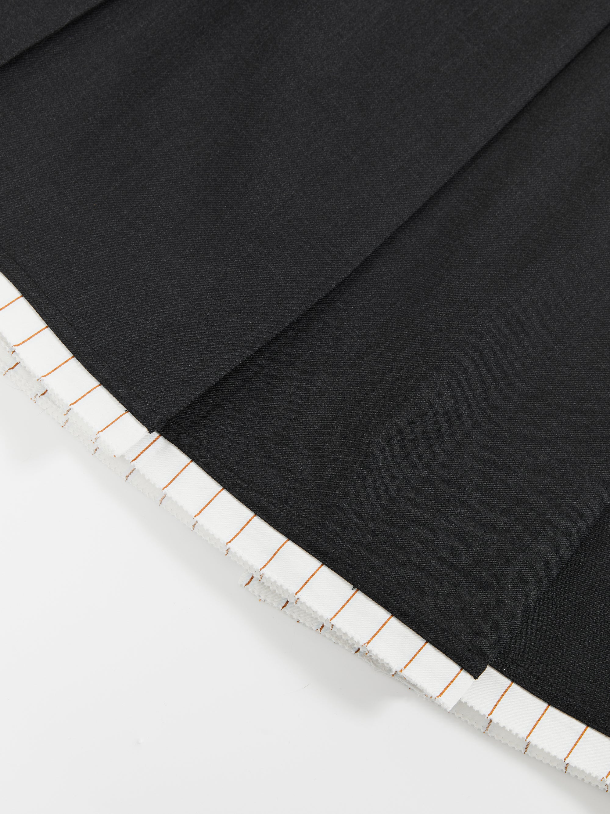 Slanting Pleated Midi Skirt