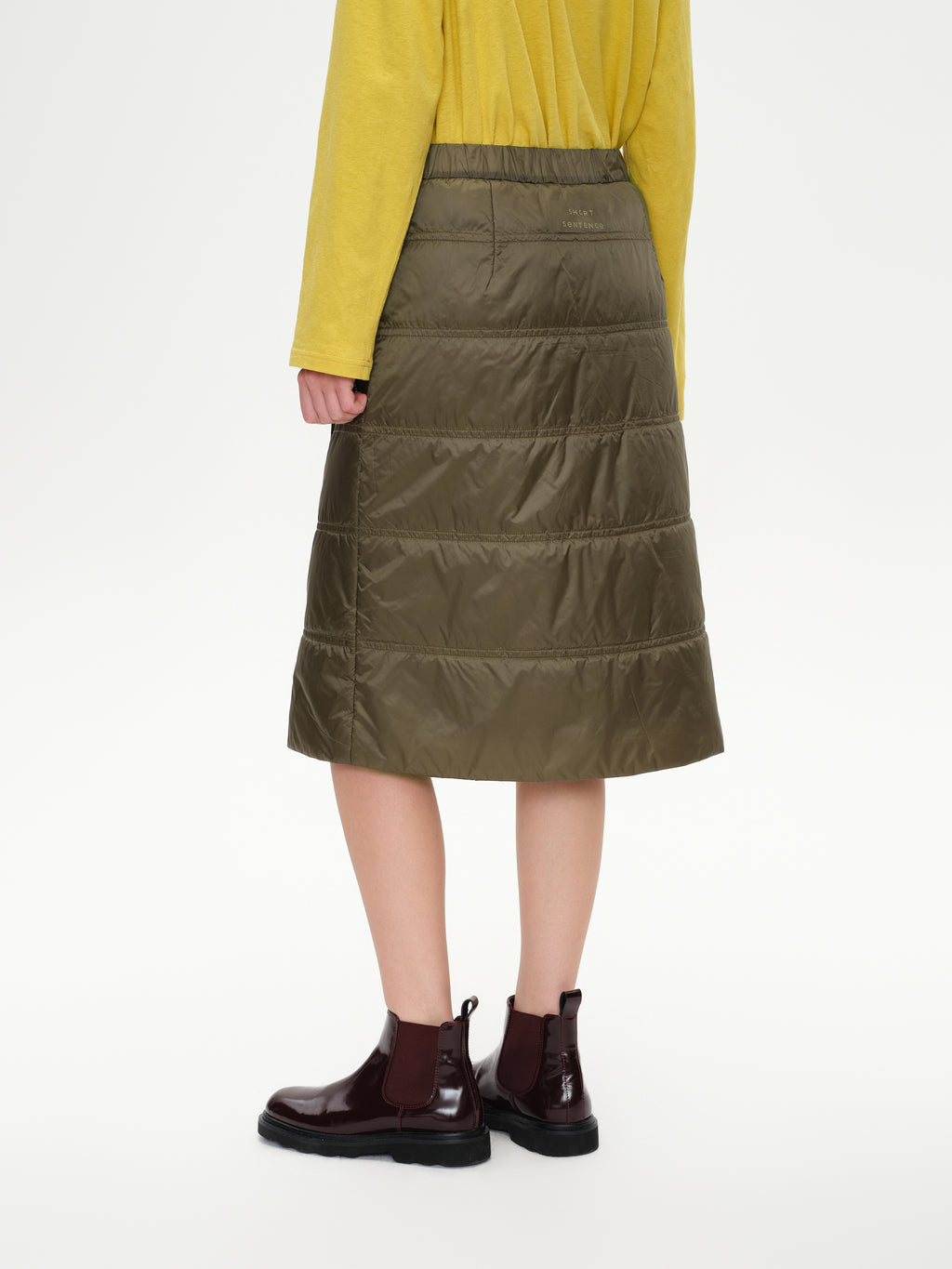 Elastic Waist Padded Skirt