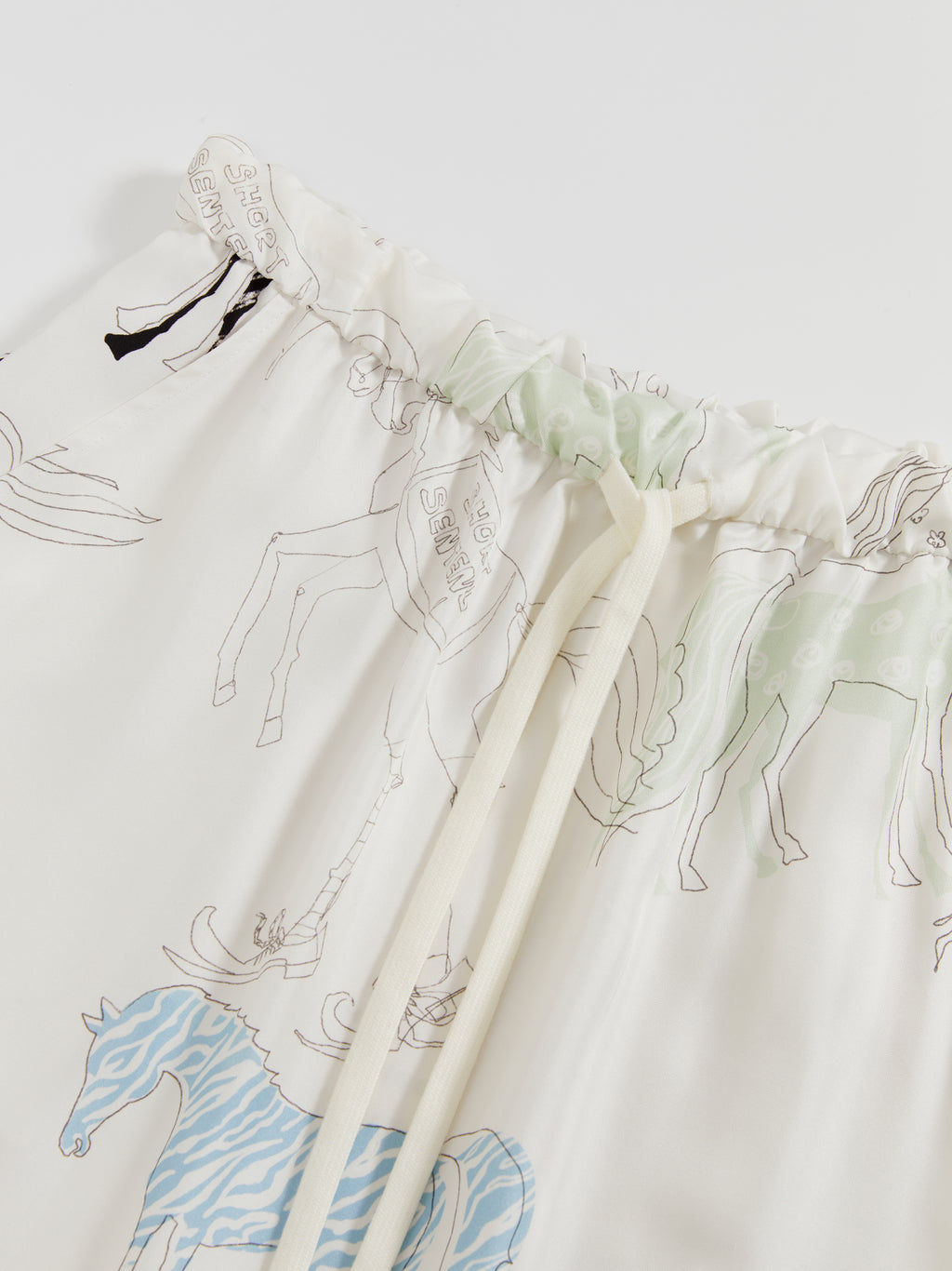 Pony Print Drawstring Skirt
