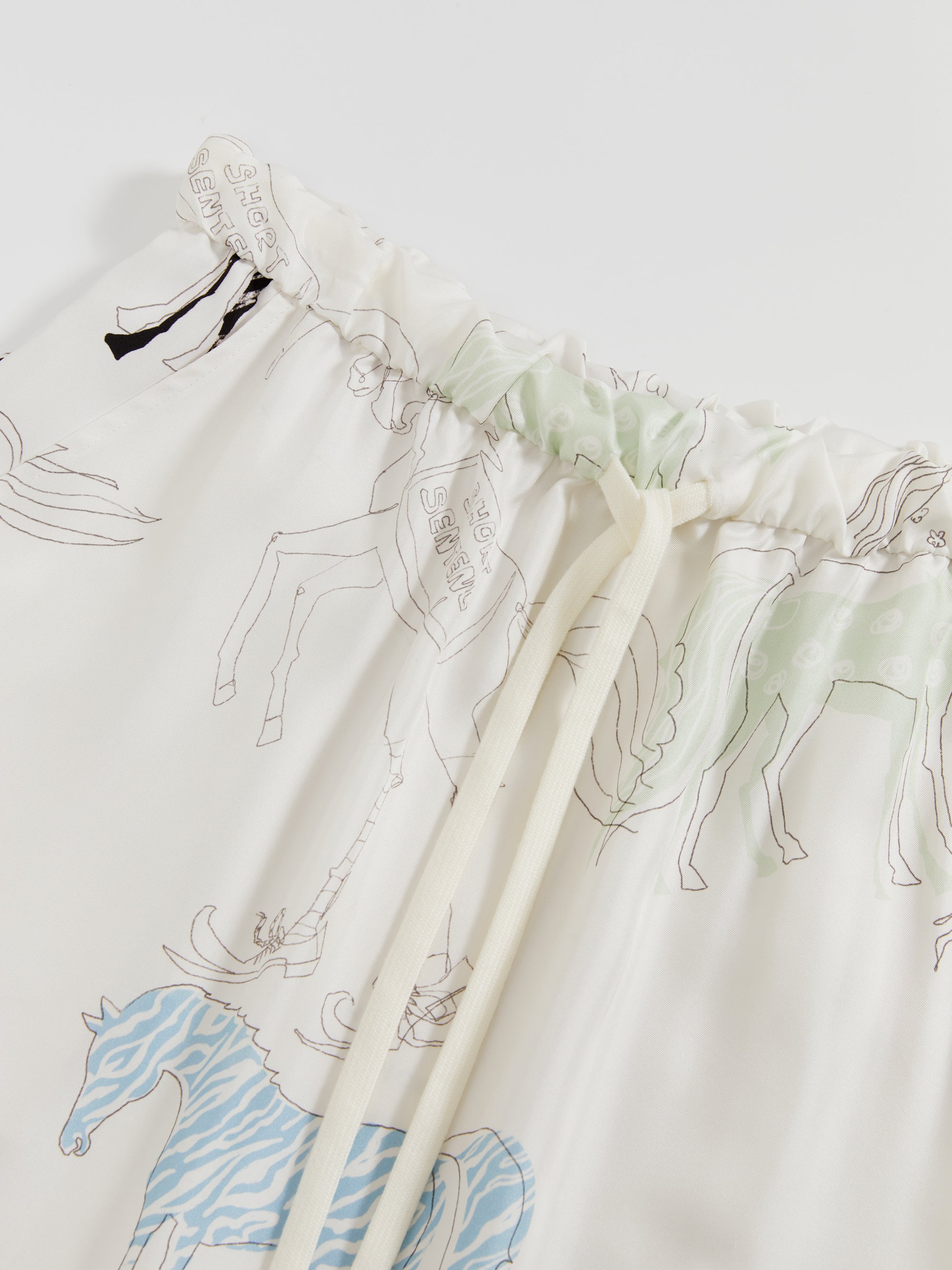 Pony Print Drawstring Skirt