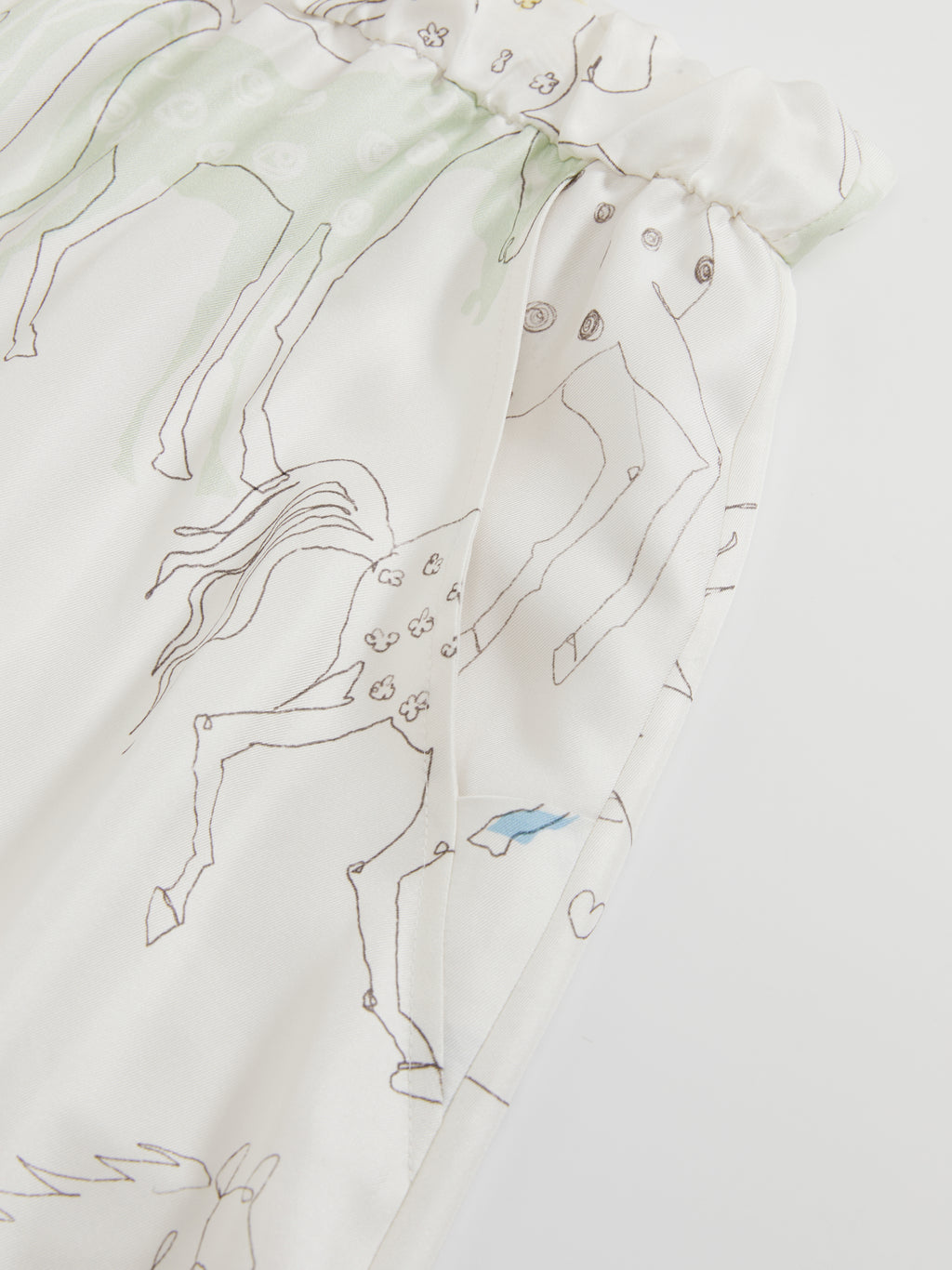 Pony Print Drawstring Skirt