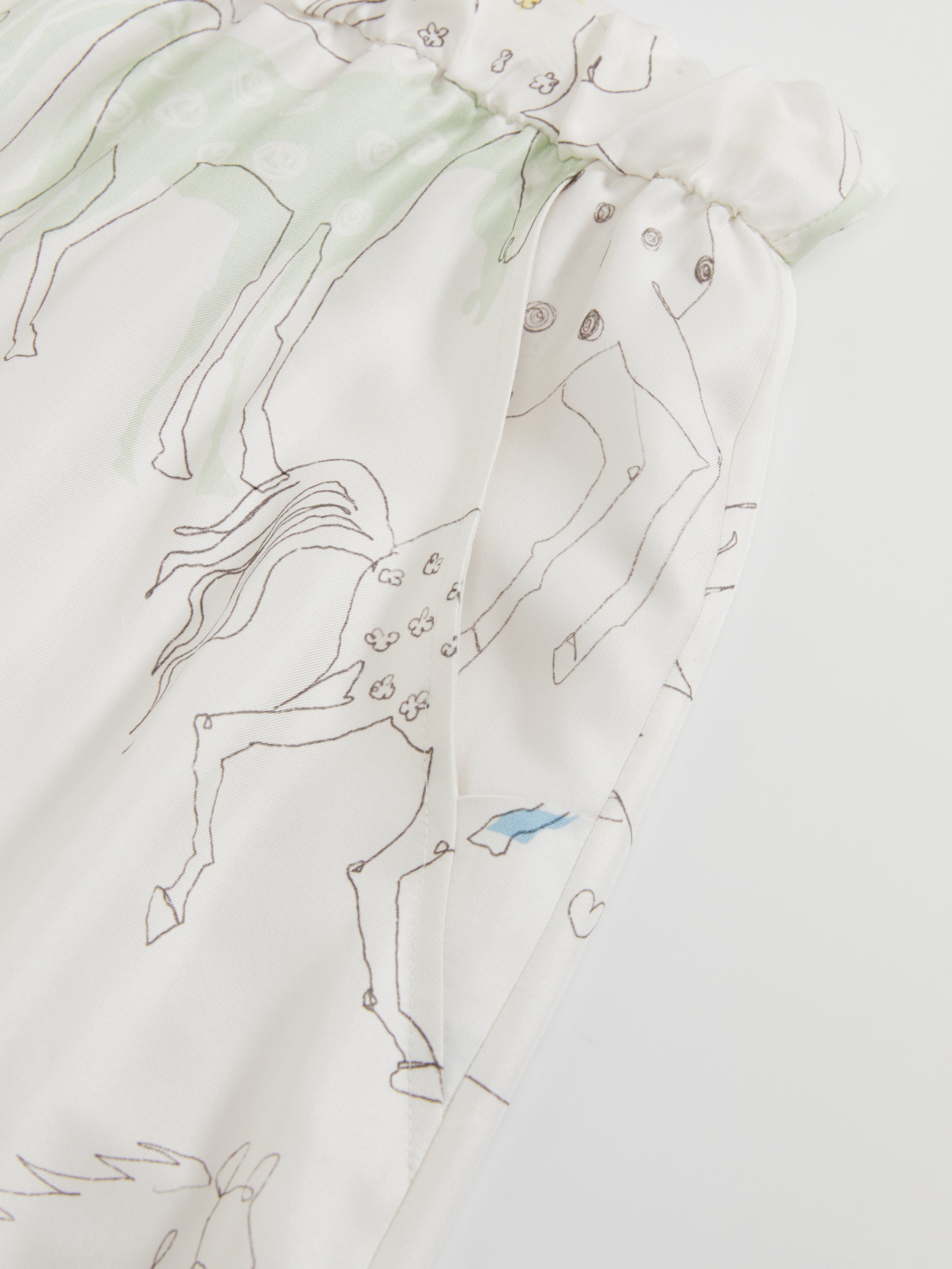 Pony Print Drawstring Skirt
