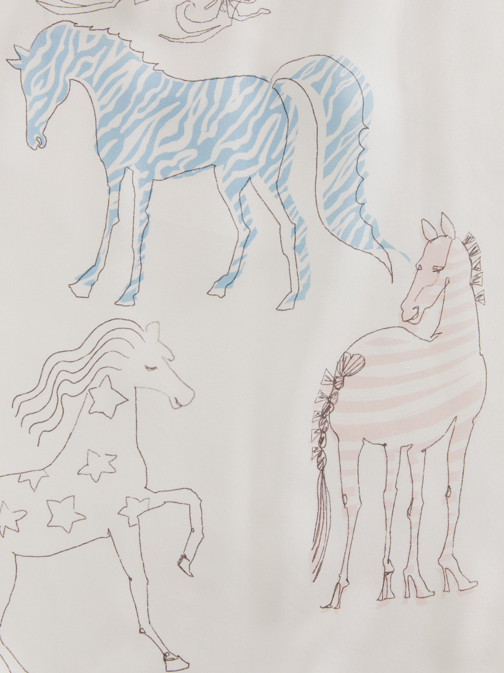 Pony Print Drawstring Skirt