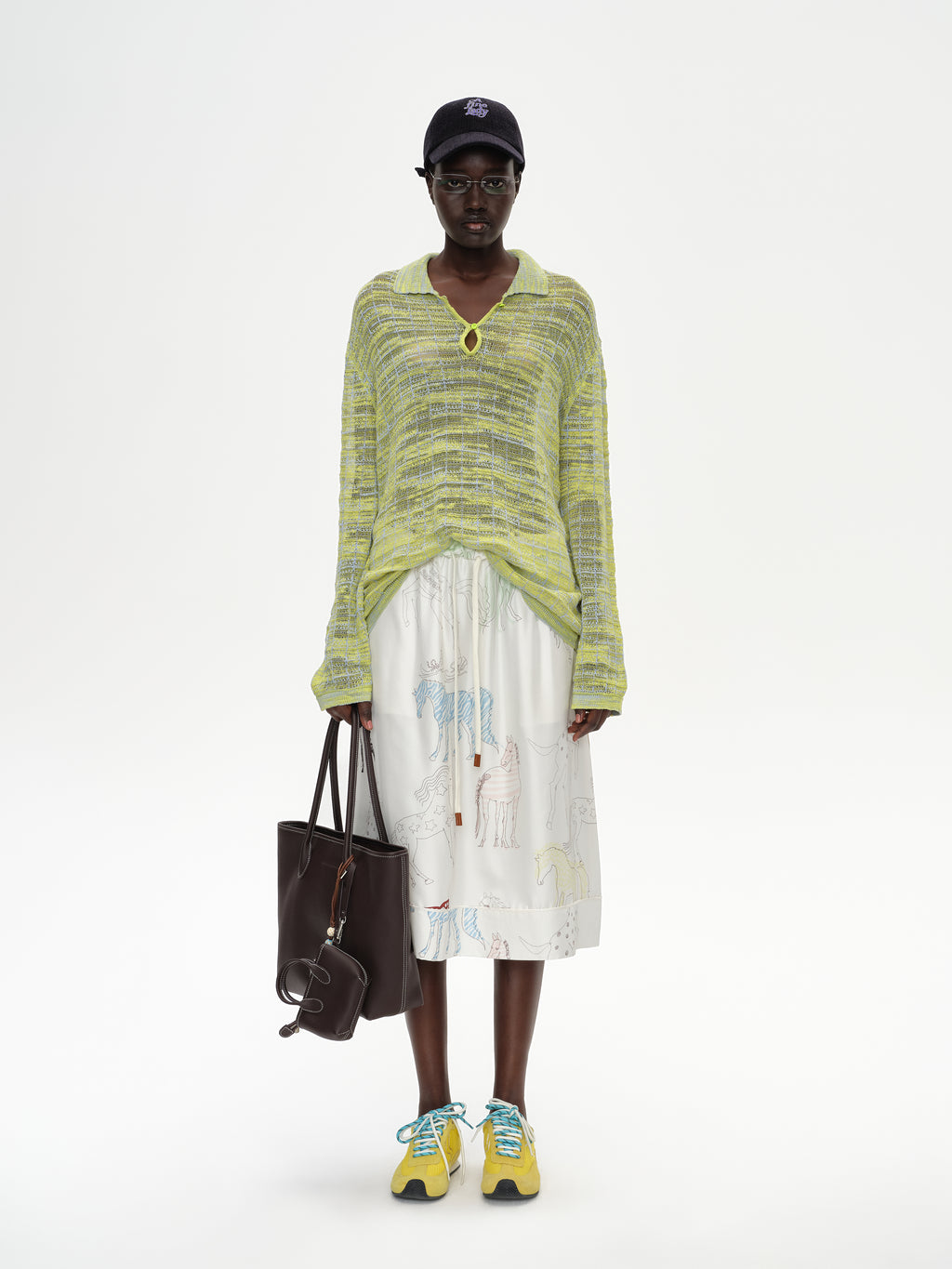 Pony Print Drawstring Skirt