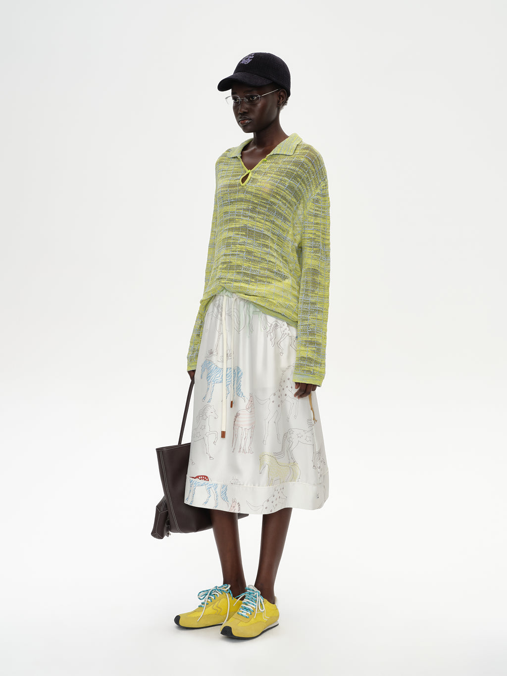 Pony Print Drawstring Skirt
