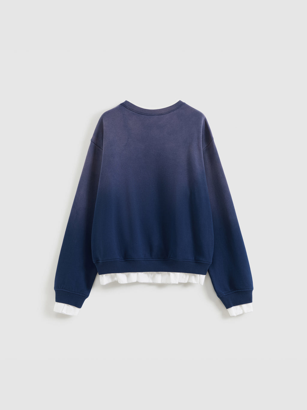 Ruffled Patchwork Oversized Sweatshirt