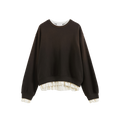 Ruffled Patchwork Oversized Sweatshirt