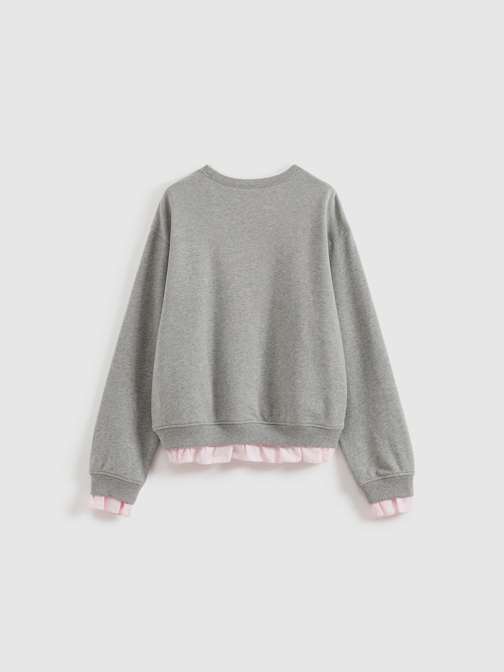 Ruffled Patchwork Oversized Sweatshirt