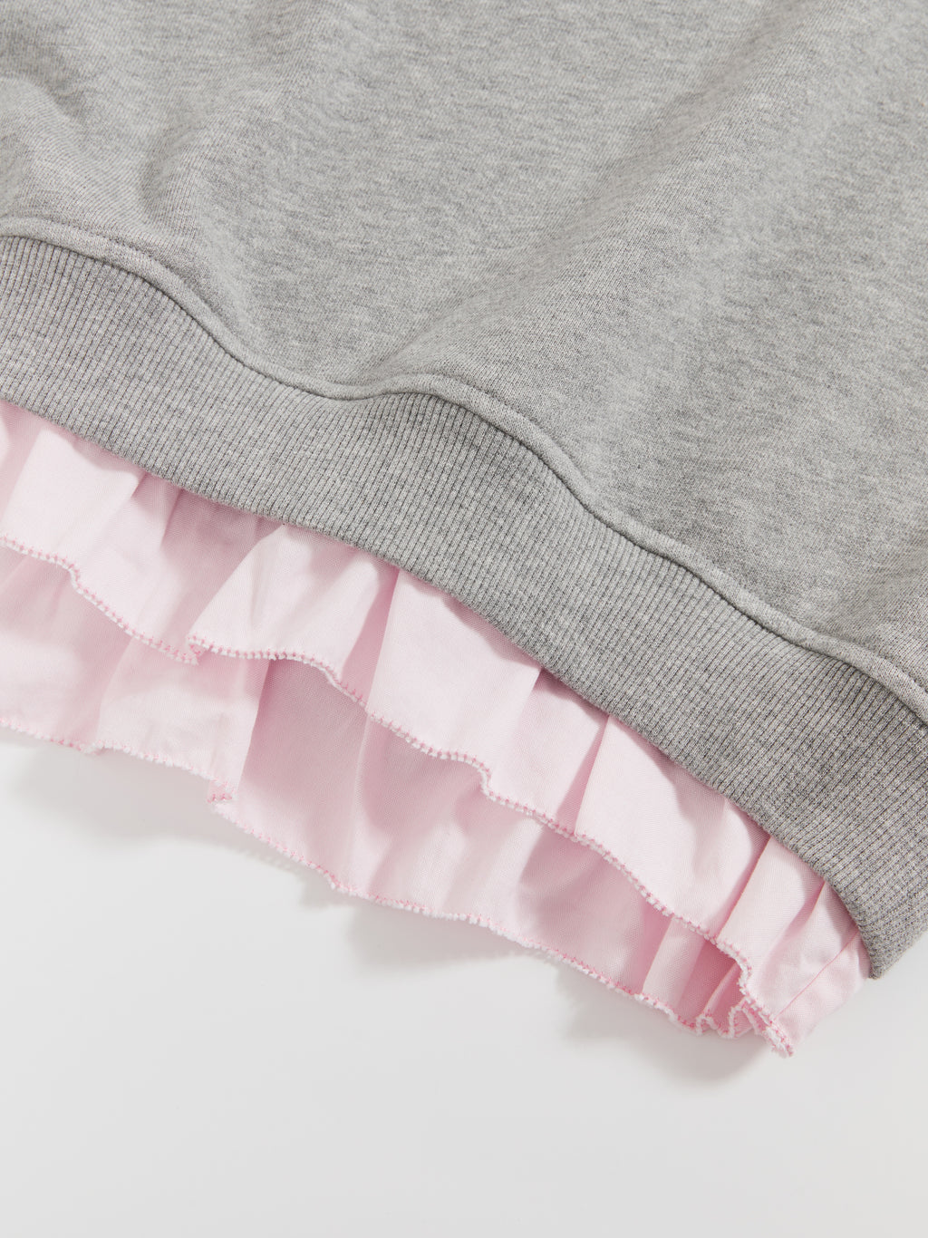 Ruffled Patchwork Oversized Sweatshirt