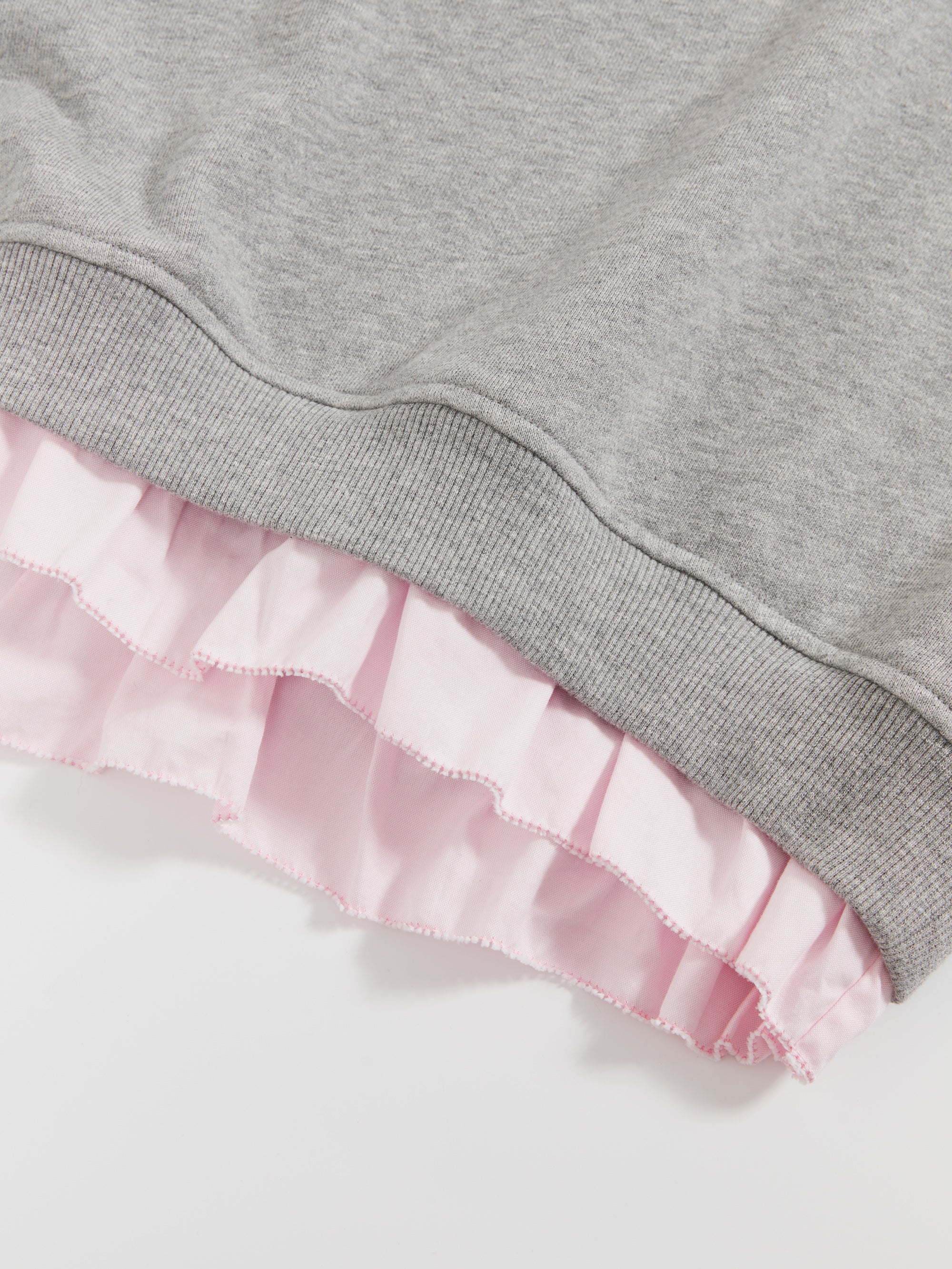 Ruffled Patchwork Oversized Sweatshirt