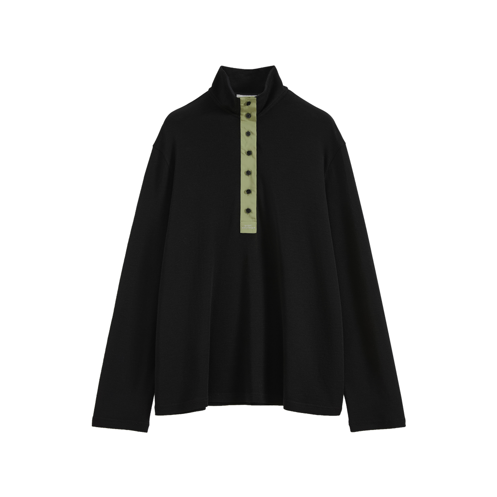 Patchwork Stand Collar Top