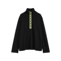 Patchwork Stand Collar Top