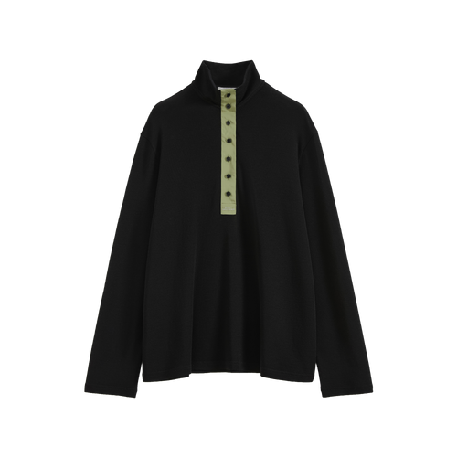 Patchwork Stand Collar Top