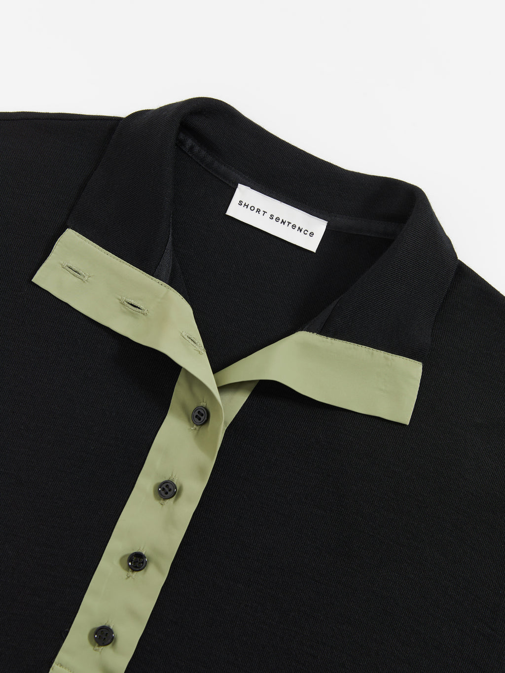 Patchwork Stand Collar Top
