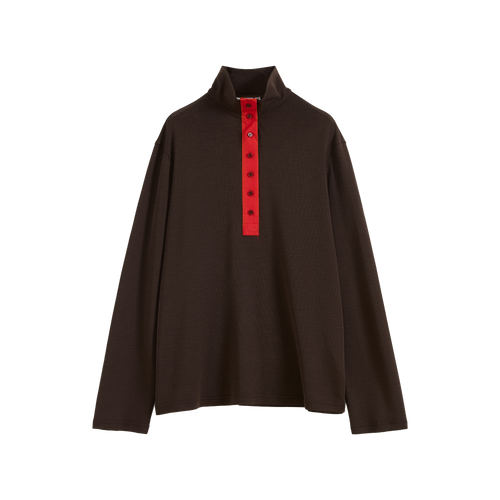 Patchwork Stand Collar Top