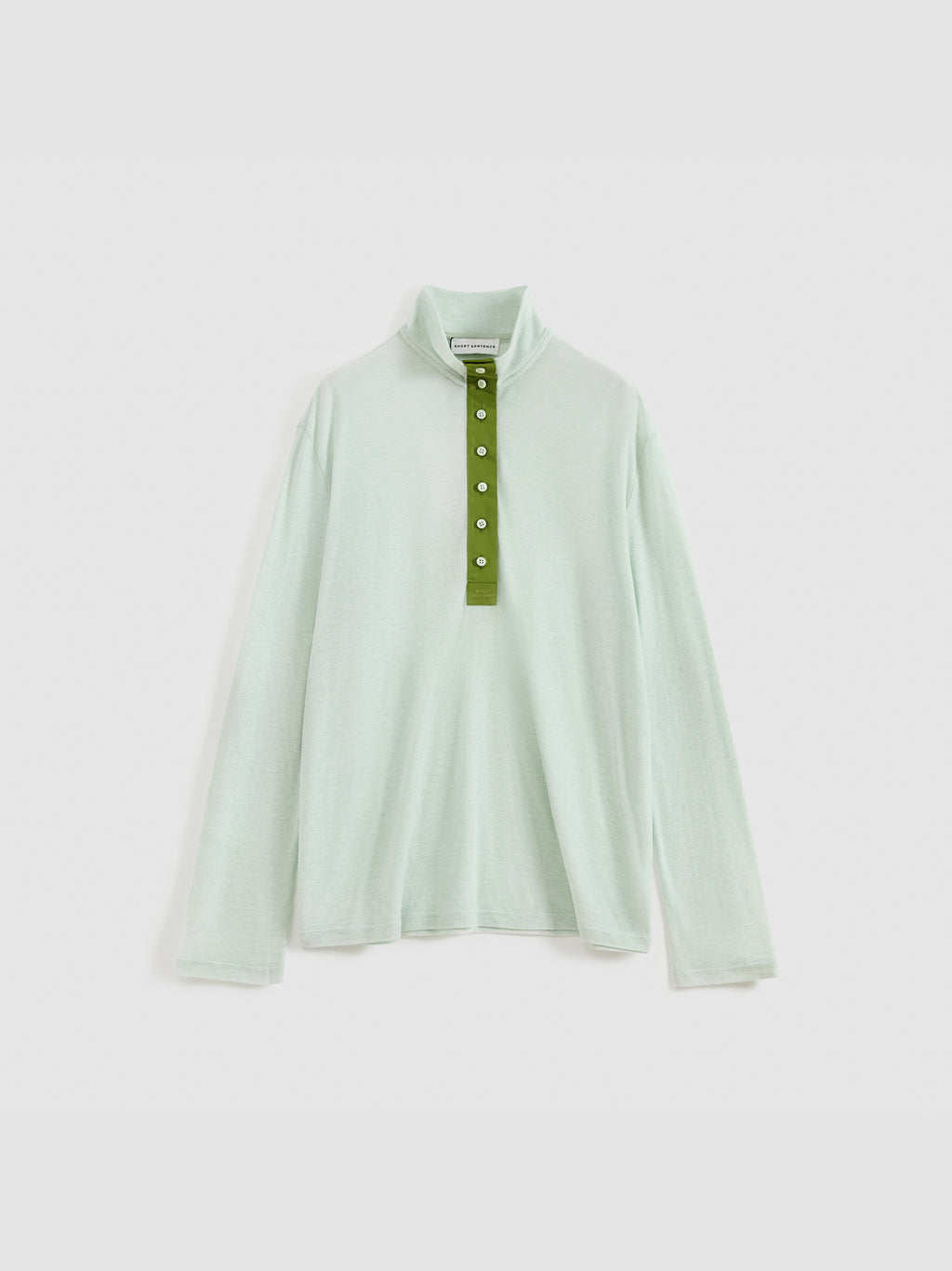 Patchwork Stand Collar Top