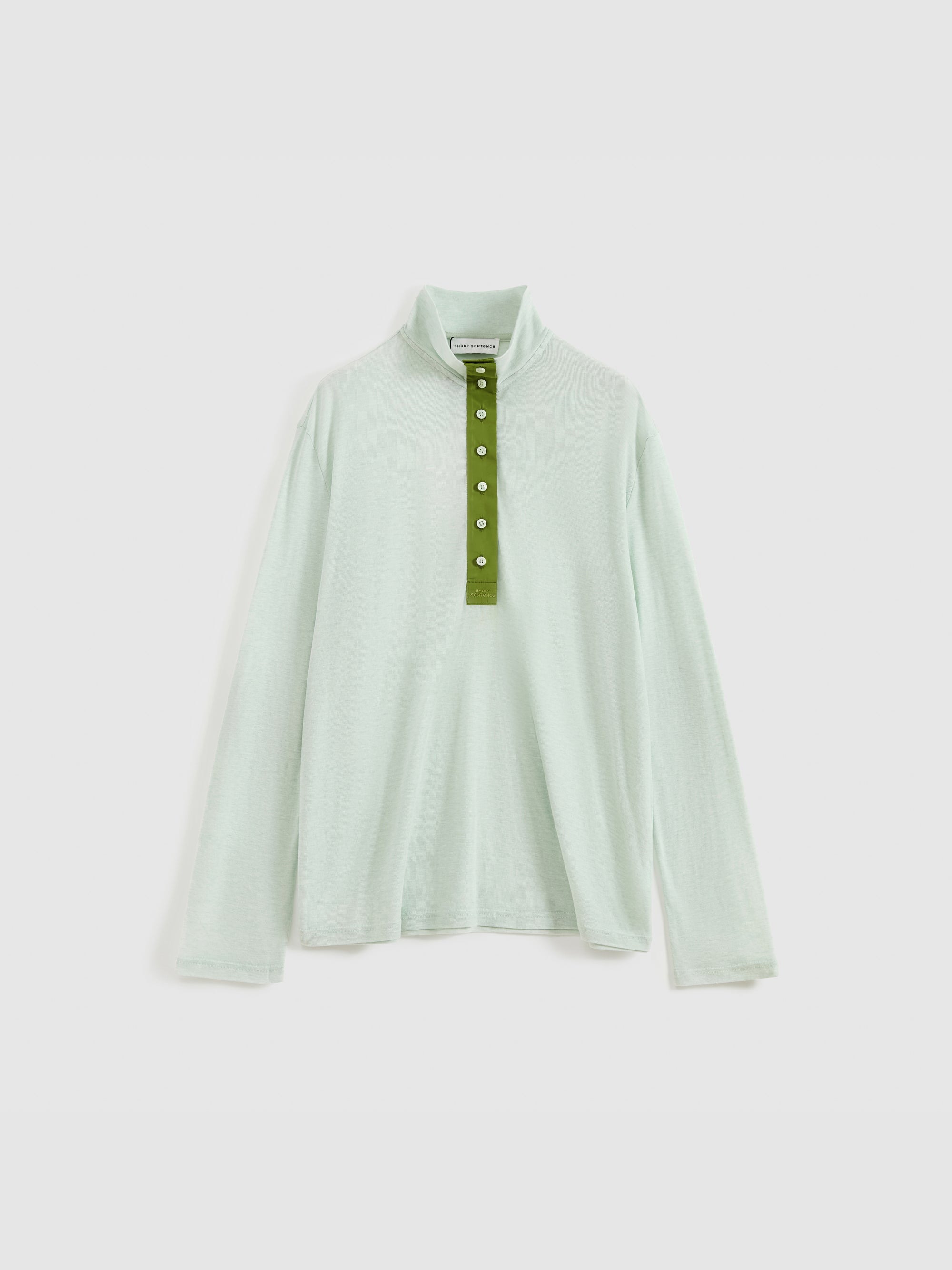 Patchwork Stand Collar Top