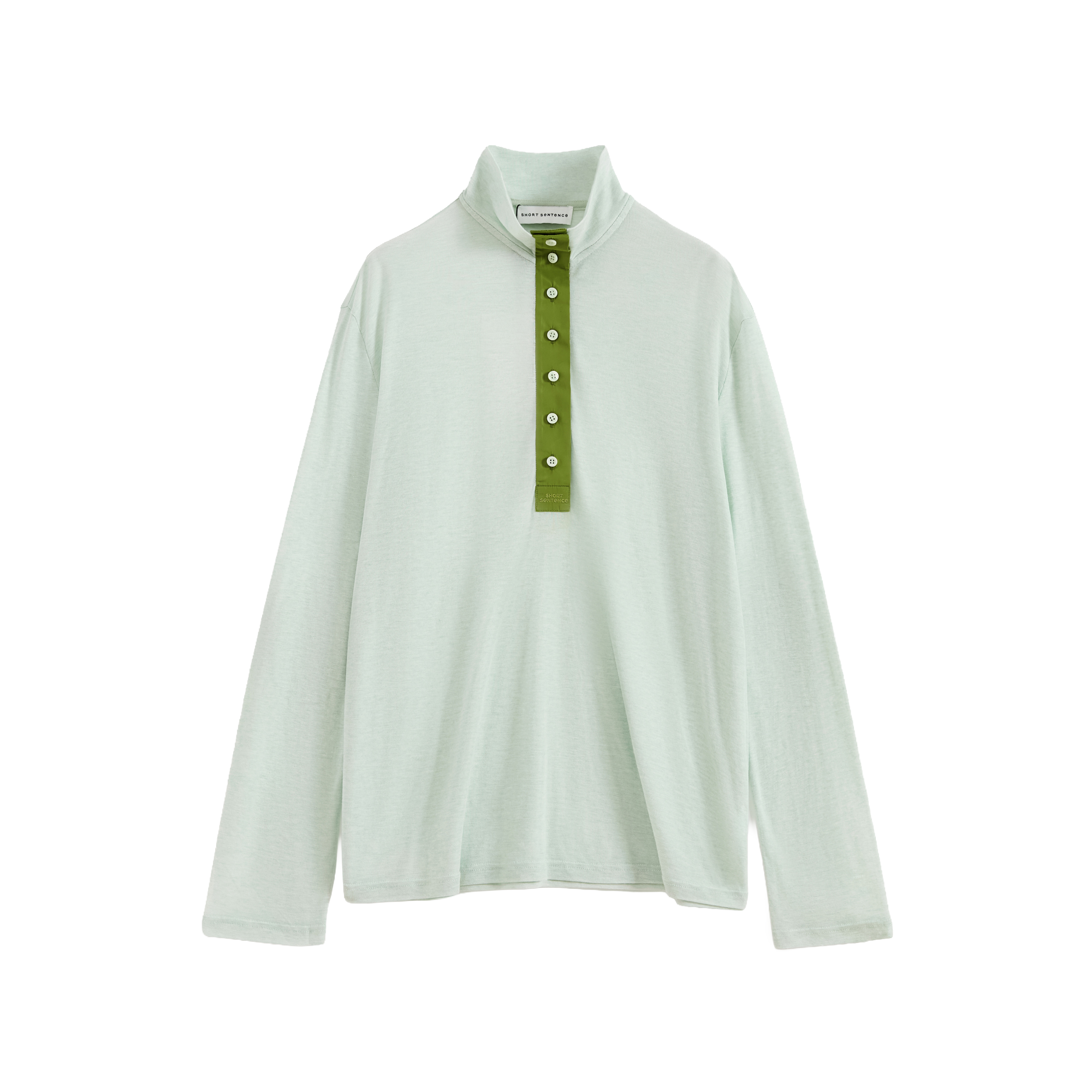 Patchwork Stand Collar Top