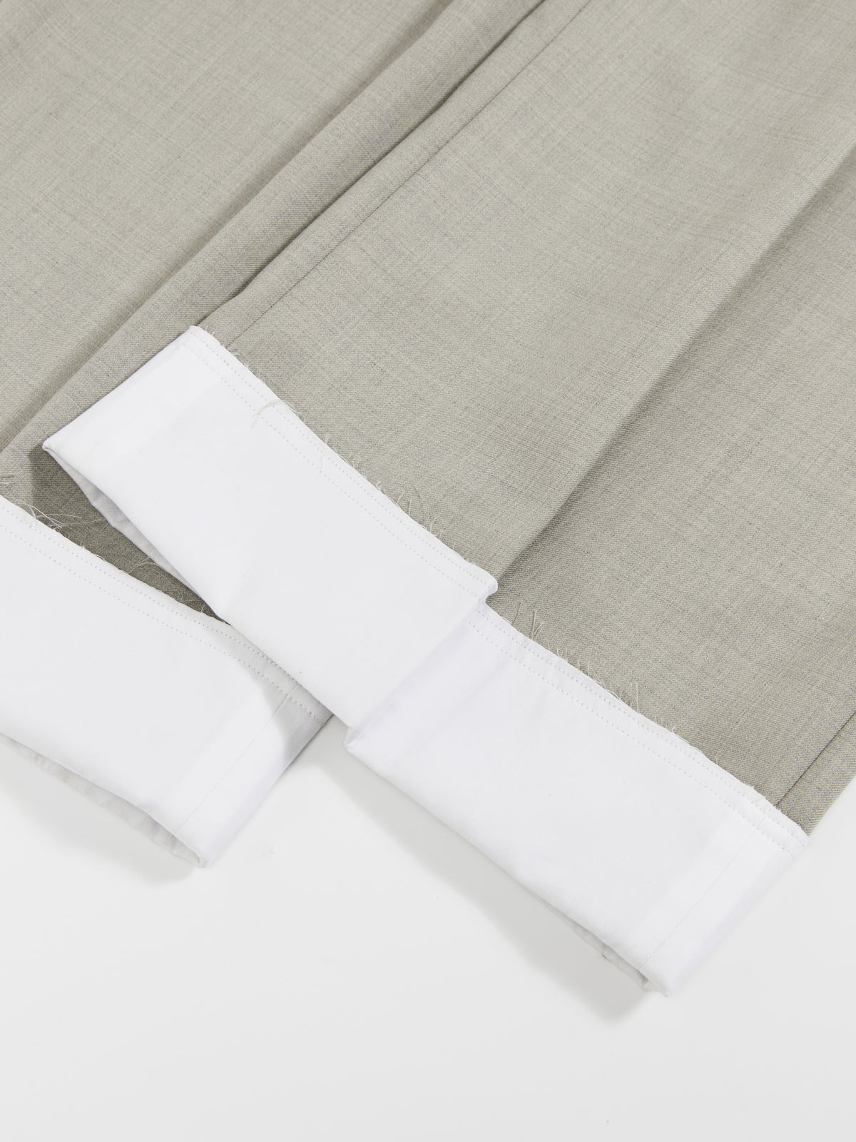 Straight Leg Cuffed Trousers