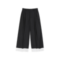 Straight Leg Cuffed Trousers