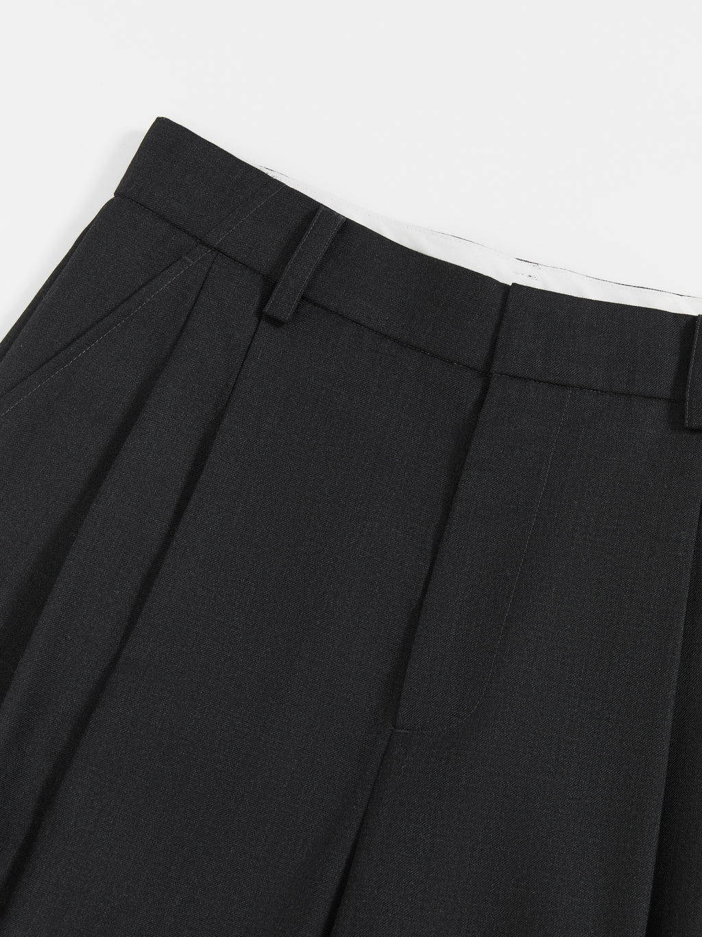 Straight Leg Cuffed Trousers