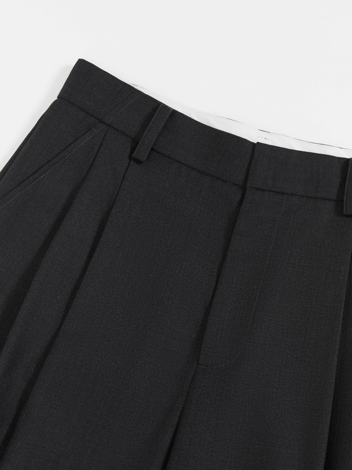 Straight Leg Cuffed Trousers