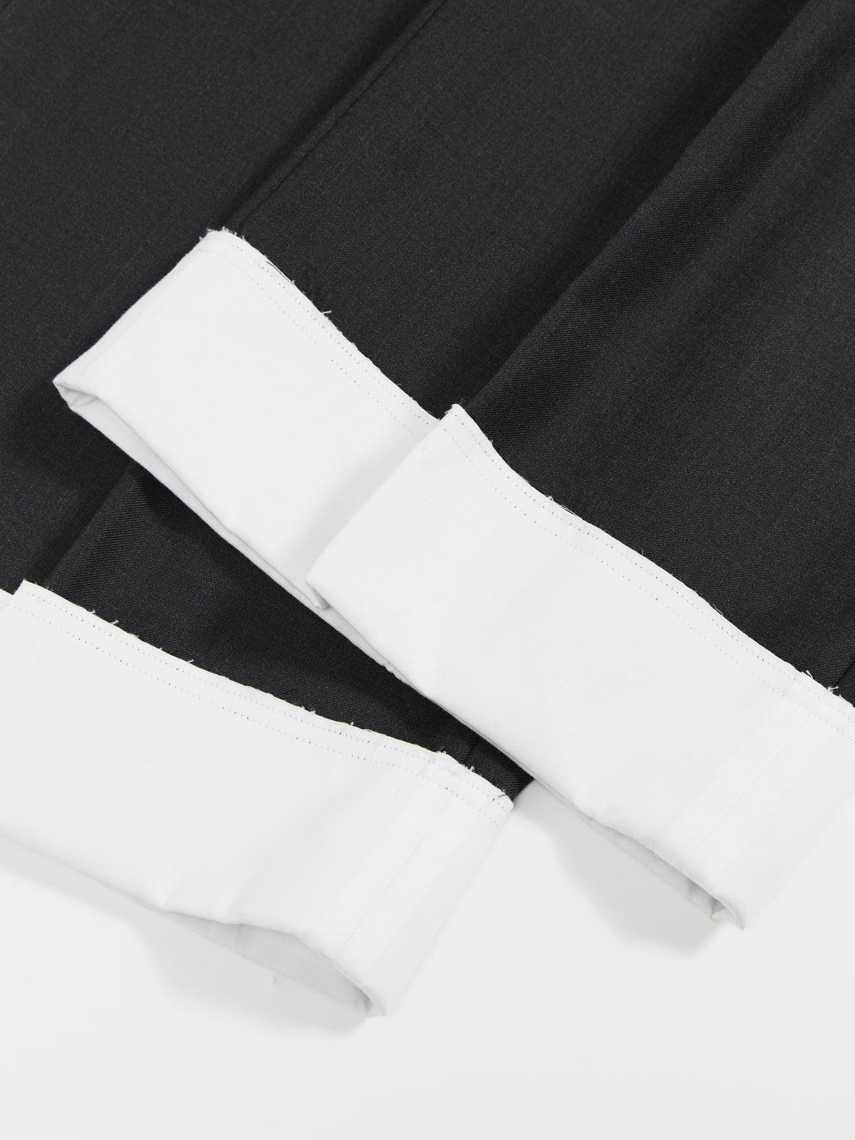 Straight Leg Cuffed Trousers