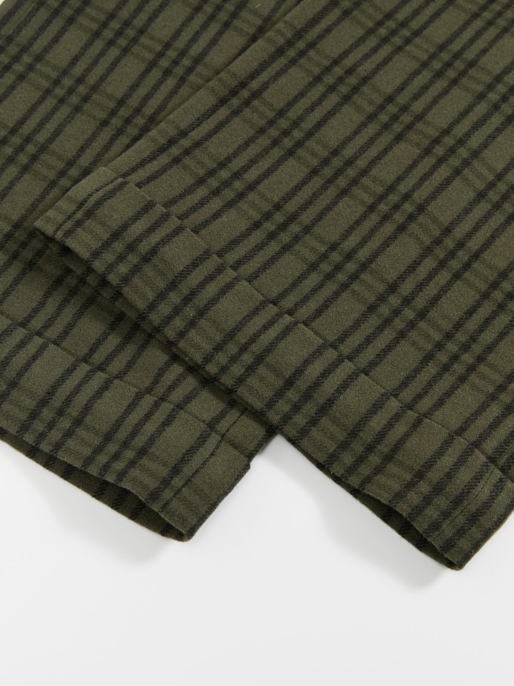 Color Block Waist Cuffed Check Pants
