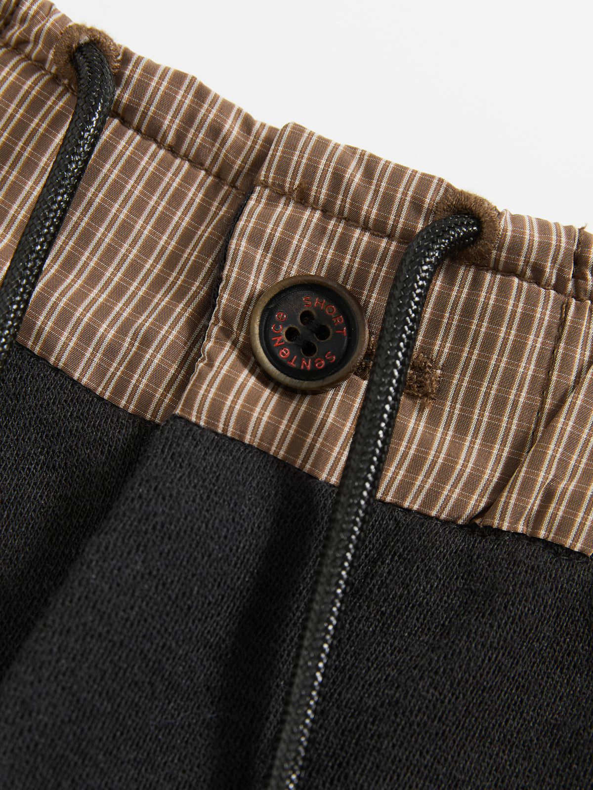 Gingham Spliced Loose-Leg Trousers