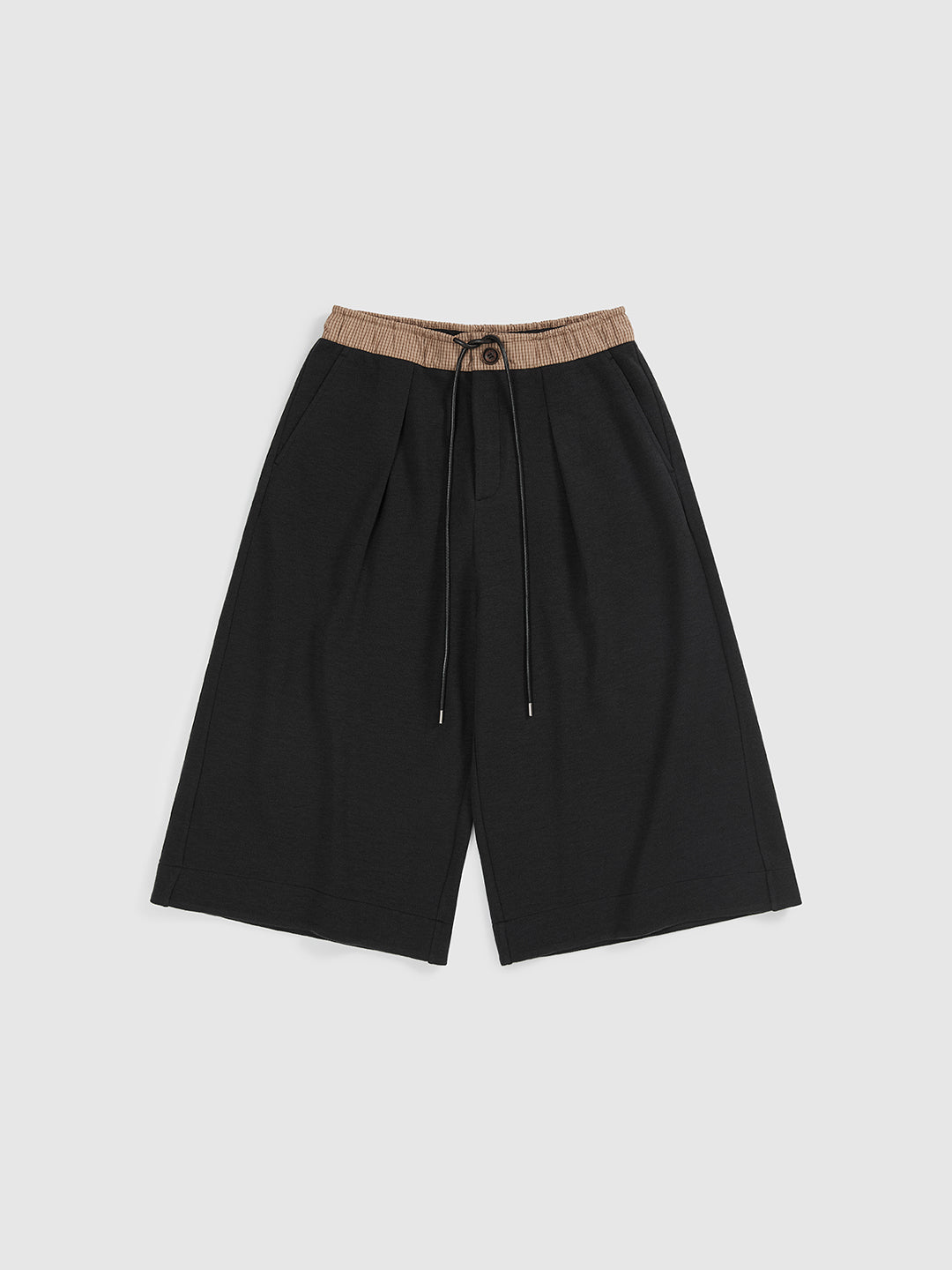 Micro-Cocoon Pleated Capri Pants