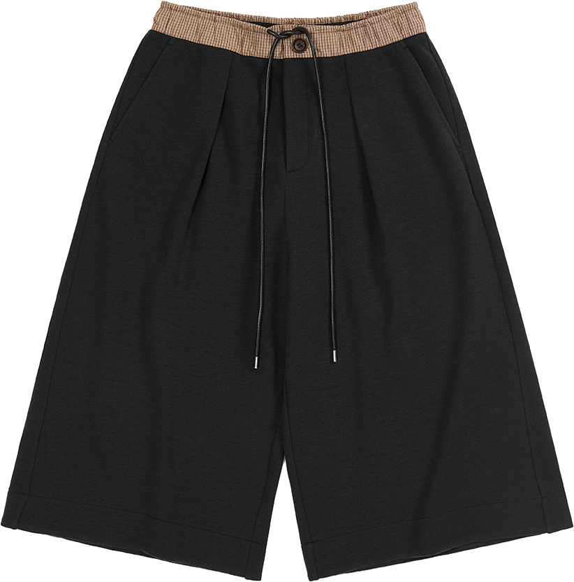 Micro-Cocoon Pleated Capri Pants
