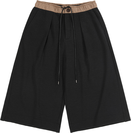 Micro-Cocoon Pleated Capri Pants