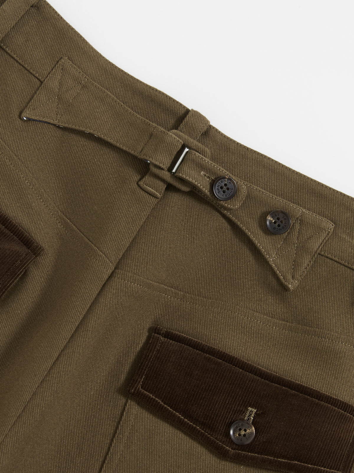 Corduroy Cuffed Straight Pants