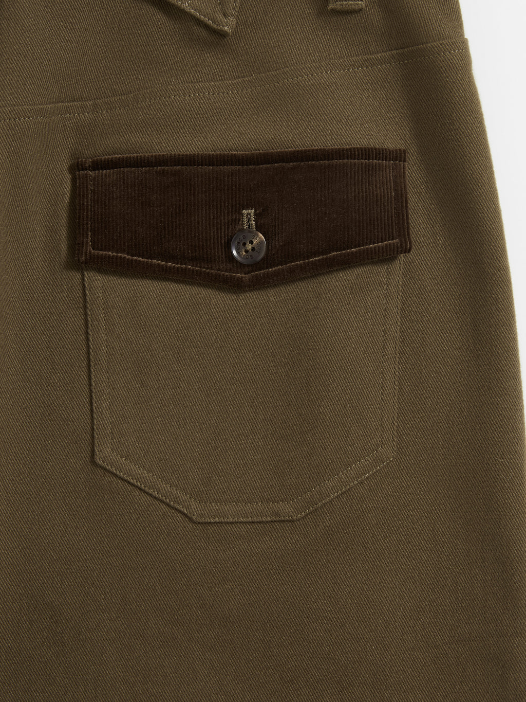 Corduroy Cuffed Straight Pants