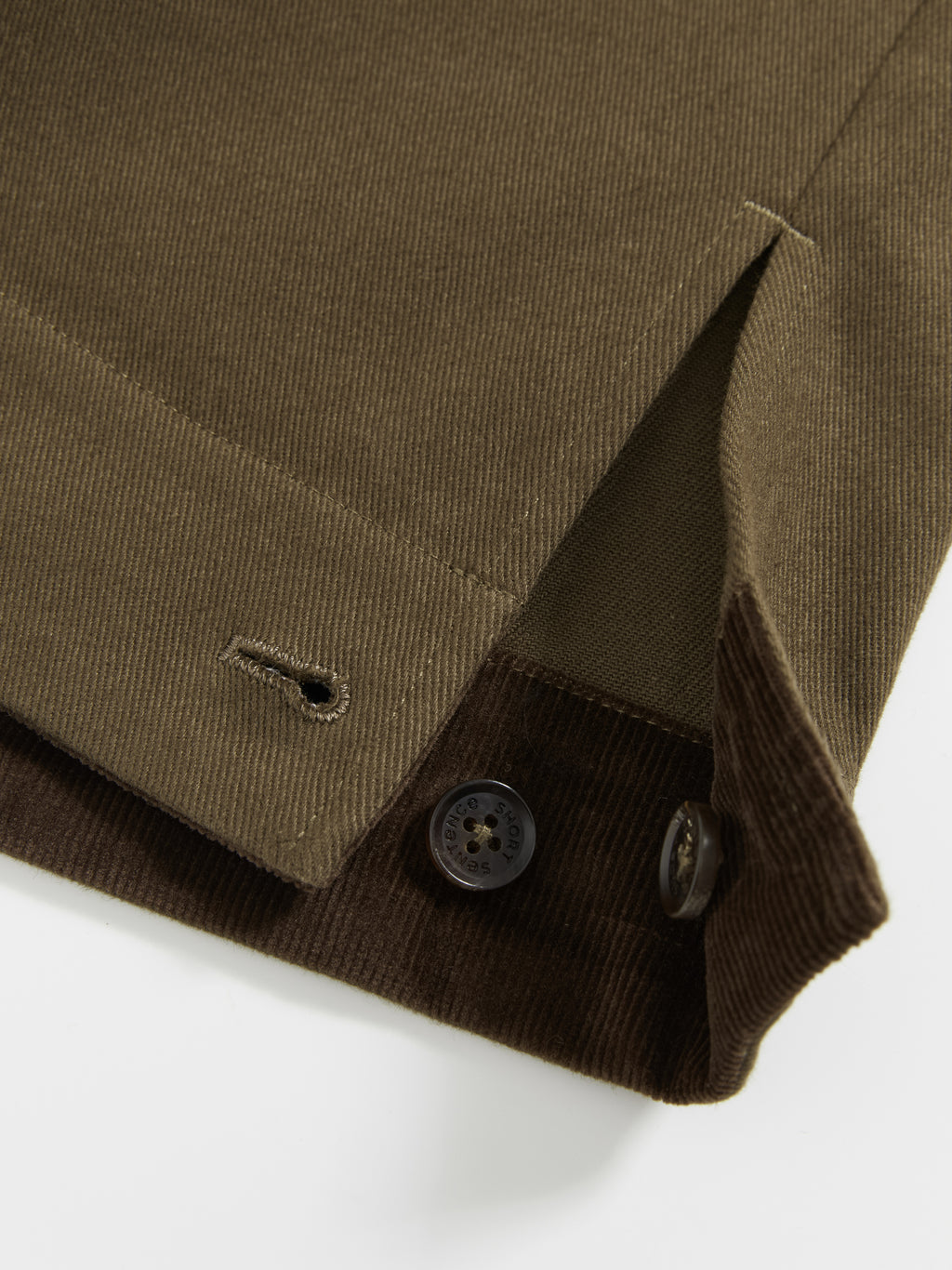 Corduroy Cuffed Straight Pants